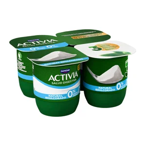ACTIVIA Bífidus desnatado (0% materia grasa) y con sabor natural edulcorado de Danone 4 x 120 g.