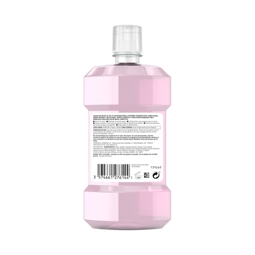 LISTERINE Cuidado total Enjuague bucal de uso diario y sabor menta suave 500 ml.