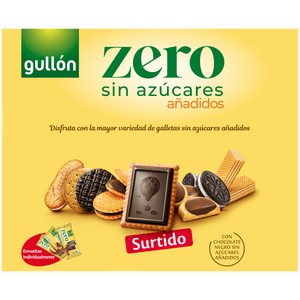 Imagen de GULLÓN Zero Galletas, surtido, sin azúcares añadidos 329 g.