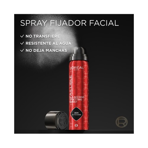 L´ORÉAL PARIS Infaillible Spray fijador de maquillaje hasta 36 horas 75 ml.