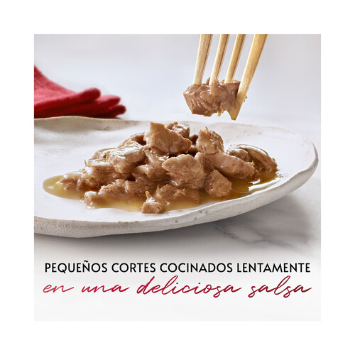 PURINA GOURMET Comida para gatos adultos a base de buey, ternera y cordero GOURMET 6 uds. 50 g.