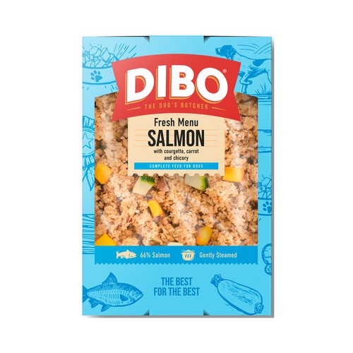 DIBO Alimento natural para perro menú salmón 400g.