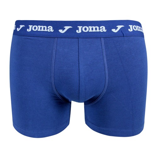 Calzoncillo bóxer liso con goma vista de algodón bielástico JOMA, color azul marino, talla XL.