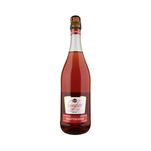 SANT"ORSOLA  Vino rosado italiano tipo lambrusco con IGT Emilia lambrusco SANT"ORSOLA botella de 75 cl.