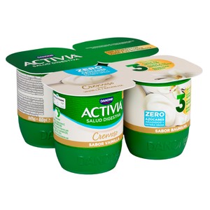 Imagen de ACTIVIA Bífidus cremoso, desnatado (0% materia grasa) y con sabor a vainilla de Madagascar Cremoso 0% de Danone 4 x 120 g.
