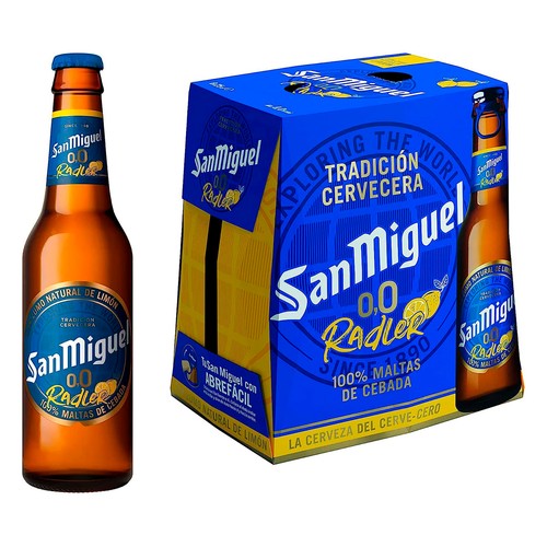 Cerveza limón 0,0 SAN MIGUEL RADLER pack 6 uds. x 25 cl.