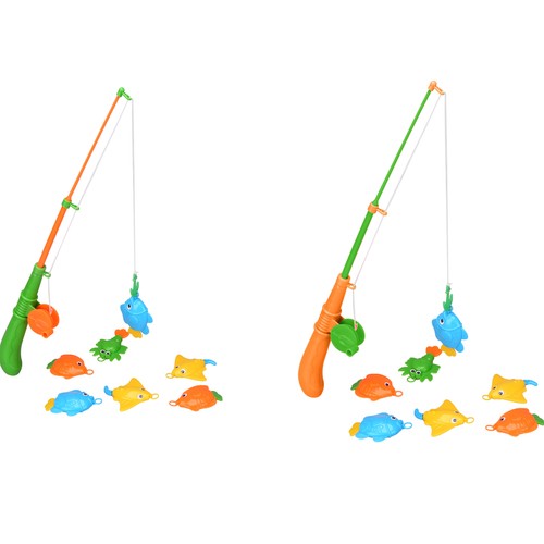 Juego de pesca, 2 colores surtidos, AUCHAN.