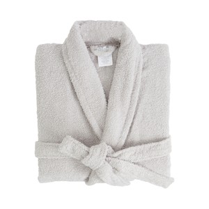 Imagen de Albornoz para adulto color gris, 100% algodón, 380g/m², talla L ACTUEL.