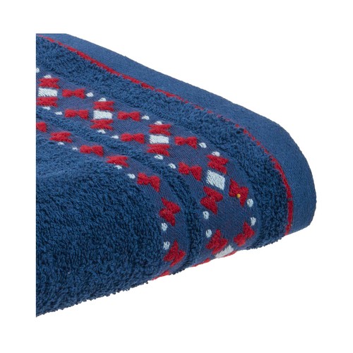 Toalla tocador 30x50cm algodón, jacquard  azul océano 450GSM Mochaccino. ACTUEL