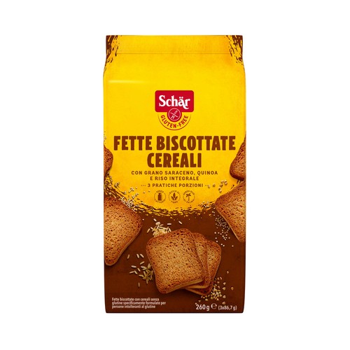 SCHÄR Biscottes de cereales sin gluten 250 g.