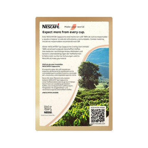 NESCAFÉ Café Cappuccino natural NESCAFÉ 10 uds. de 14 g.