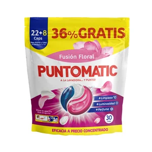 PUNTOMATIC Detergente en capsulas fusión floral 22 + 8DS.