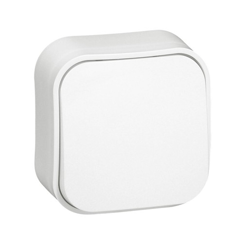 Interruptor conmutador doble, de color blanco y para empotrar LEGRAND Forix.