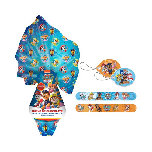 DEKORA Huevo de pascua de chocolate Paw Patrol con sorpresa 120 g.