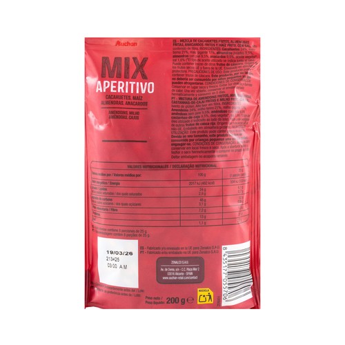 PRODUCTO ALCAMPO Cocktail frutos secos 200 G.