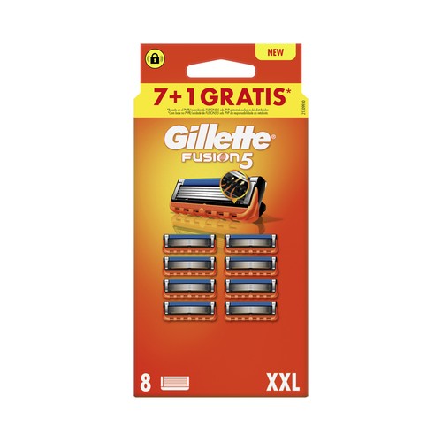 GILLETTE Fusion 5 Recambios para maquinillas de afeitar para hombres 8 uds.