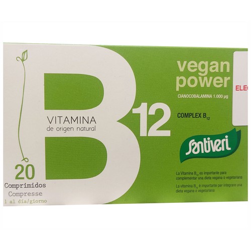 SANTIVERI Vitaminas vegan complex B12 20 comprimidos.