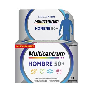 Hombre 50 + Complemento nutricional específico para hombres de más de 50 años 30 comprimidos.