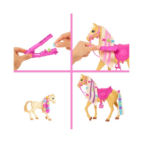 Muñeca Barbie con caballo, poni y accesorios, BARBIE.