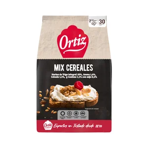ORTIZ Pan tostado multicerel extra crujiente 36 uds.288 g.