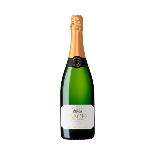 Cava brut nature, elaborado de forma tradicional y con denominación de origen Cava BACH Extrísimo botella de 75 cl.