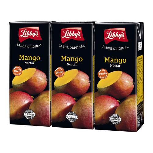 LIBBY'S Néctar de mango LIBBY'S brick de 3 uds x 20 cl.