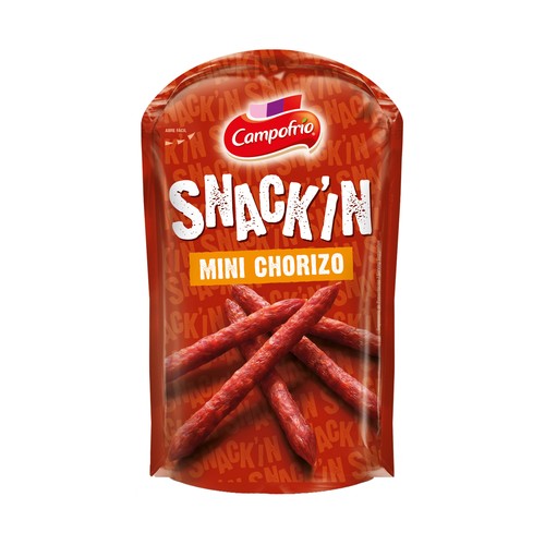 Mini chorizos, ideales para picar CAMPOFRÍO Snack´in 50 g.