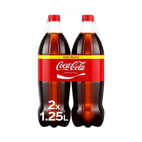 COCA COLA Original Refresco de cola pack 2 botellas 1.25 l.