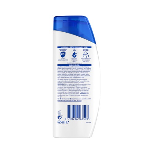 H&S Citrus fresh Champú anticaspa de uso diario, para pelo graso 625 ml.