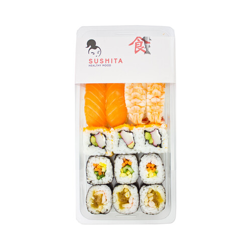 Nigiris, futomakis y hosomakis variados SUSHITA 13 uds.