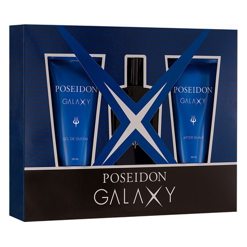 POSEIDON Galaxy Estuche para hombre con colonia, gel y after shave.