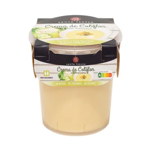 SANTA TERESA Crema de coliflor con manzana, elaborada sin conservantes, ni aditivos ni espesantes SANTA TERESA 400 ml.
