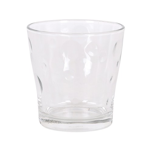 Bandeja de 10 vasos de vidrio con diseño en relieve, 0,29 litros, Trento SWEET AHOME.