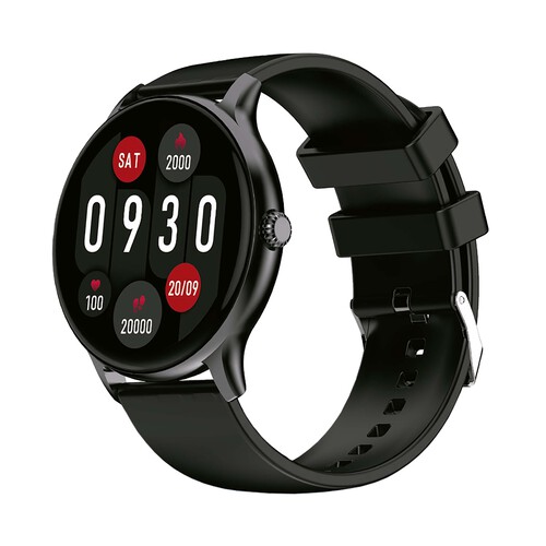 NK SW330018 negro, Smartwatch 1,28, ritmo cardiaco, control música, Bluetooth.
