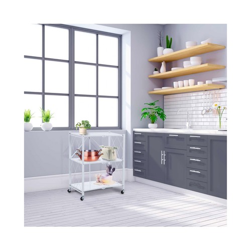 Estantería metálica plegable con ruedas, 71,5x36x84cm, CATTER HOUSE Kim 84.