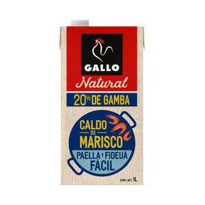 Imagen de GALLO Natural Caldo de marisco (20% de gambas) para paella y fideúa 1 l.