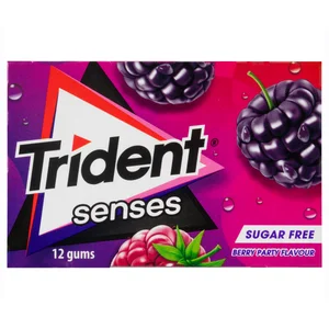 TRIDENT Senses Chicles Berry Party 12 uds 23 g.