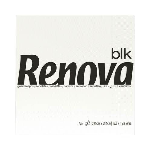 RENOVA Servilletas de papel desechables 39 x 39 cm RENOVA 75 uds.