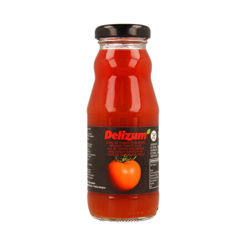 DELIZUM Zumo de tomate ecológico DELIZUM 200 ml.