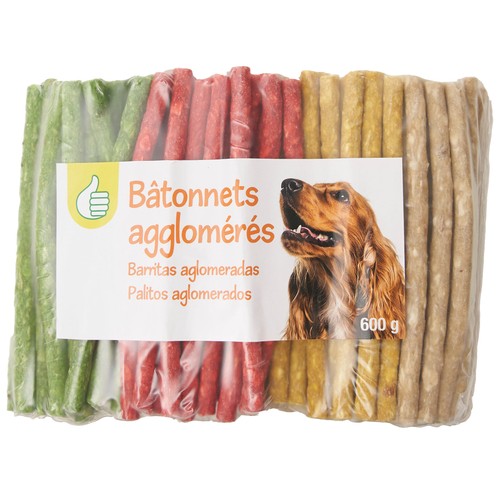 PRODUCTO ALCAMPO Barritas aglomeradas para perros 600g.