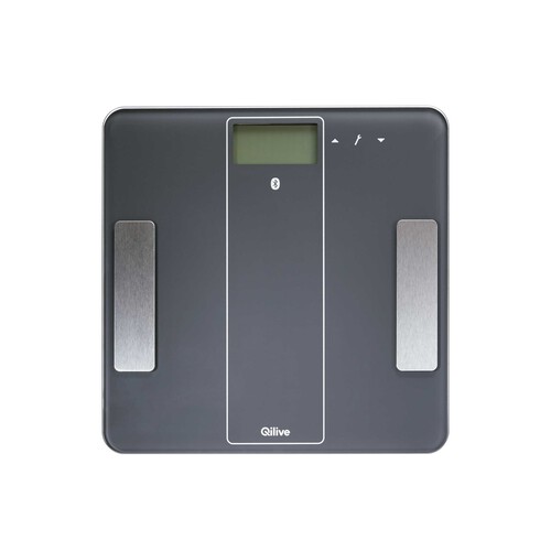 Alcampo Báscula electrónica para baño de color gris con base de