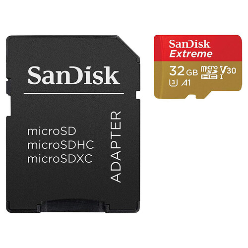 Alcampo Ofertas y productos de alimentación en línea Tarjeta de memoria SANDISK Extreme MicroSDXC 32GB + adaptador SD, clase 3. 100mb/s.