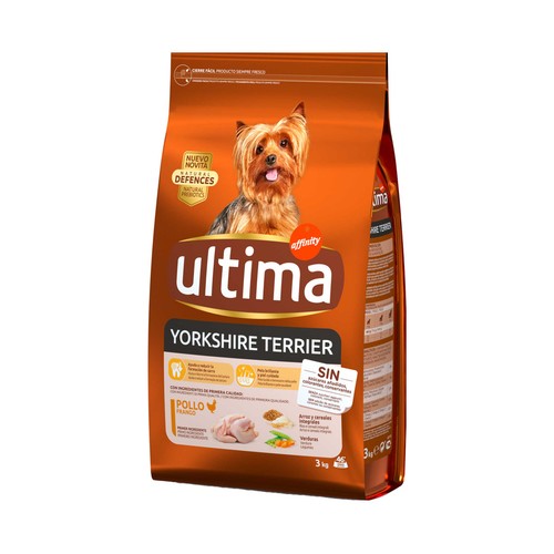 ULTIMA Comida para perro de raza Yorkshire a base de pollo, arroz y cereales ULTIMA YORKSHIRE TERRIER Affinity 3 kg