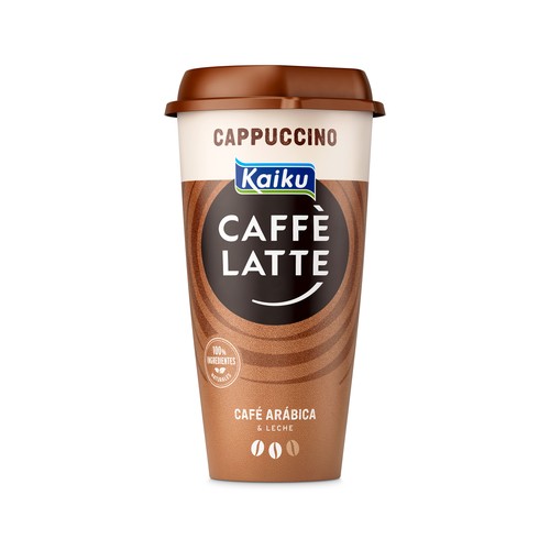 KAIKU Bebida de café Arábica de Nicaragua y Honduras, con un toque de cacao Caffe latte capuccino 230 ml.