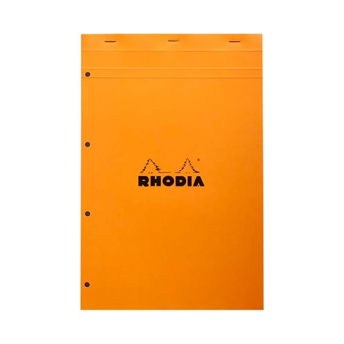 Bloc a4+ microp. 80hj 80gr 5x5. Naranja/negro. RHODIA