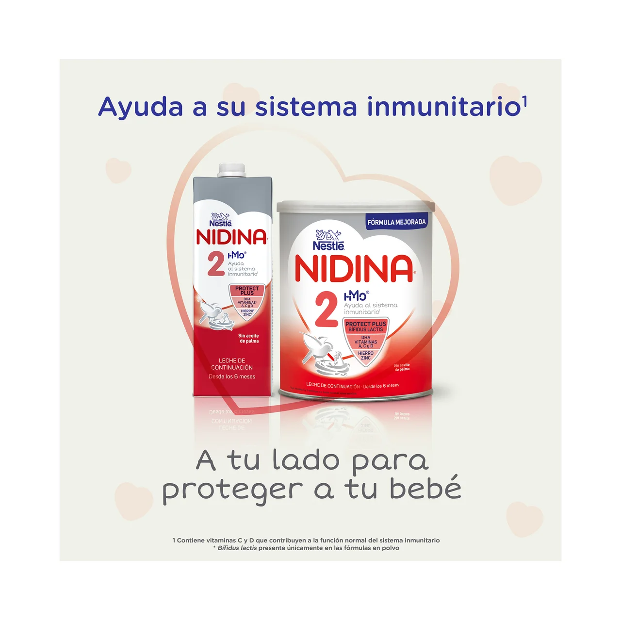 2 Leche líquida (2) de continuación, a partir de 6 meses 1 l.
