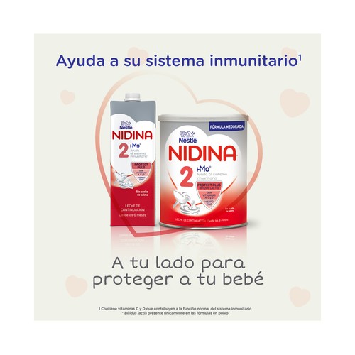 NIDINA 2 Leche líquida (2) de continuación, a partir de 6 meses 1 l.