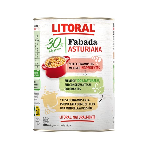 LITORAL Fabada Asturiana -30% sal y grasas 420 g.