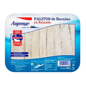 ANGOMAR Palitos de Bacalao salado 300 g.