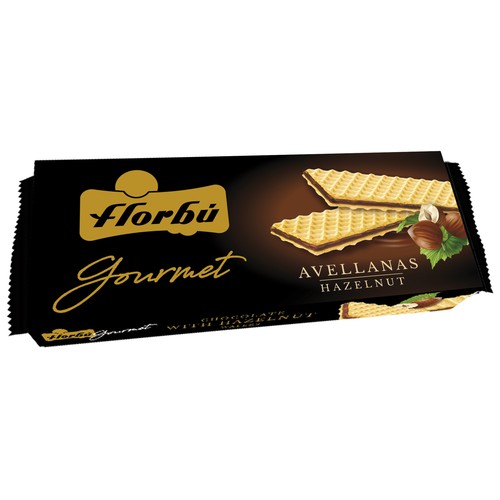 FLORBÚ Gourmet Barquillos rellenos de avellana y cacao 185 g.